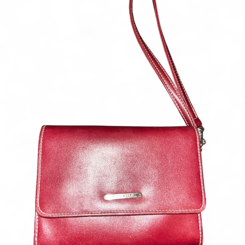 Nine West red faux leather wallet